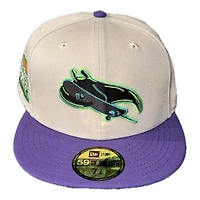 Tampa Bay Rays Stone and Purple Tropicana Field Patch Green UV New Era 59FIFTY Fitted Hat