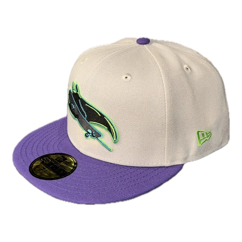 Tampa Bay Rays Stone and Purple Tropicana Field Patch Green UV New Era 59FIFTY Fitted Hat