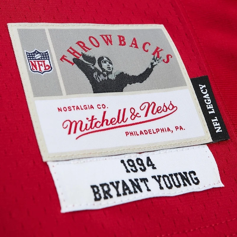 San Francisco 49ers Bryant Young Scarlet 1994 Mitchell & Ness Legacy Jersey