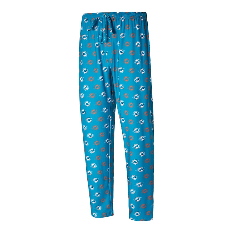 Miami Dolphins Adult Record All Over Print Sleep Pajama Pants