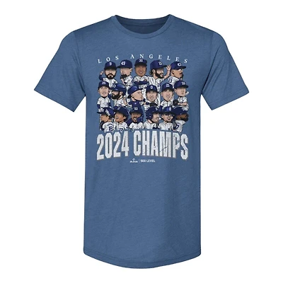 Los Angeles Dodgers 500 Level Blue 2024 World Series Champions T-Shirt