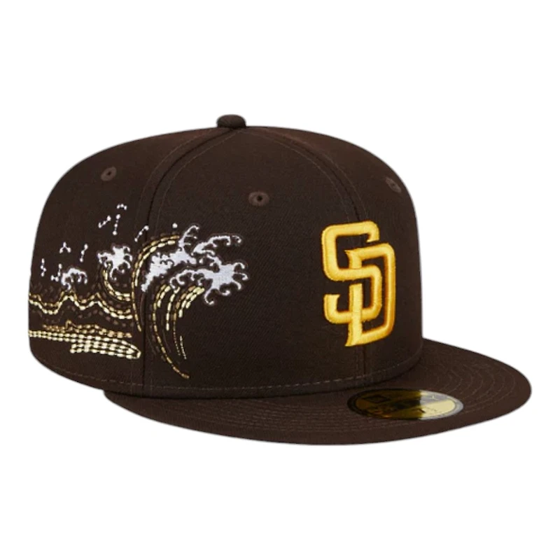San Diego Padres Brown Tonal Wave New Era 59FIFTY Fitted Hat