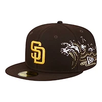 San Diego Padres Brown Tonal Wave New Era 59FIFTY Fitted Hat