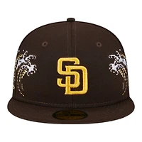 San Diego Padres Brown Tonal Wave New Era 59FIFTY Fitted Hat