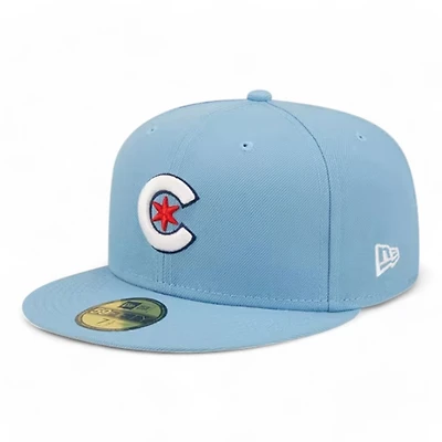 Chicago Cubs Baby Blue City Connect Navy UV 59FIFTY Fitted Hat