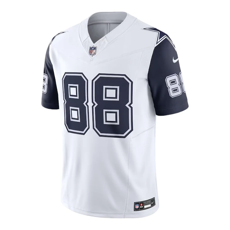 Dallas Cowboys CeeDee Lamb White and Navy Nike Vapor F.U.S.E Limited Jersey