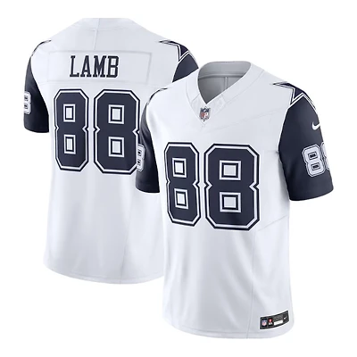 Dallas Cowboys CeeDee Lamb White and Navy Nike Vapor F.U.S.E Limited Jersey