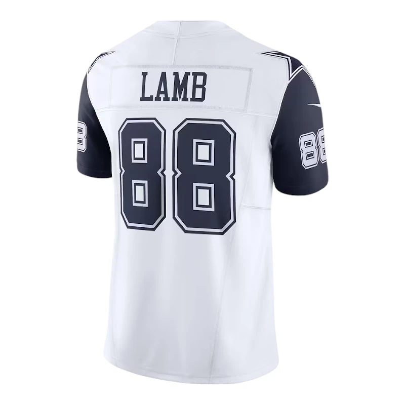 Dallas Cowboys CeeDee Lamb White and Navy Nike Vapor F.U.S.E Limited Jersey
