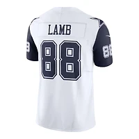 Dallas Cowboys CeeDee Lamb White and Navy Nike Vapor F.U.S.E Limited Jersey