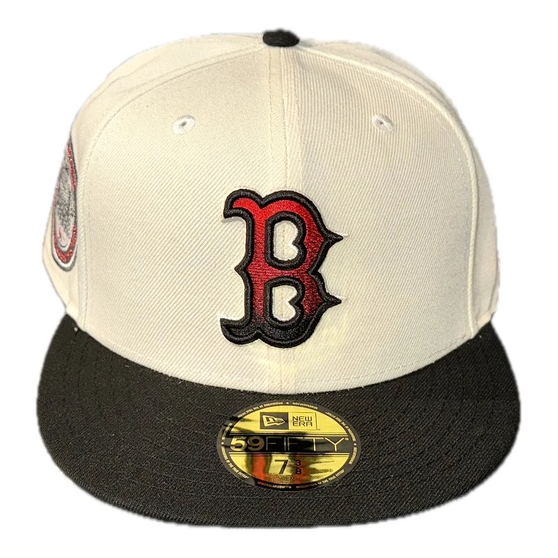 Boston Red Sox Chrome and Black Fenway Park Patch Gray UV New Era 59FIFTY Fitted Hat