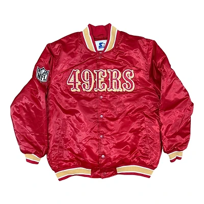 San Francisco 49ers Red 2024 Pro Image Exclusive GIII Full Snap Satin Starter Jacket