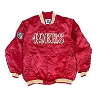 San Francisco 49ers Red 2024 Pro Image Exclusive GIII Full Snap Satin Starter Jacket