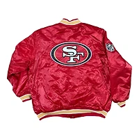 San Francisco 49ers Red 2024 Pro Image Exclusive GIII Full Snap Satin Starter Jacket