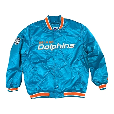 Miami Dolphins Teal 2024 Pro Image Exclusive GIII Full Snap Satin Starter Jacket