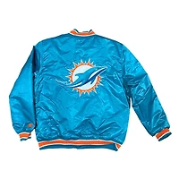 Miami Dolphins Teal 2024 Pro Image Exclusive GIII Full Snap Satin Starter Jacket