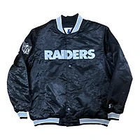 Las Vegas Raiders Black 2024 Pro Image Exclusive GIII Full Snap Satin Starter Jacket