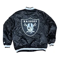 Las Vegas Raiders Black 2024 Pro Image Exclusive GIII Full Snap Satin Starter Jacket