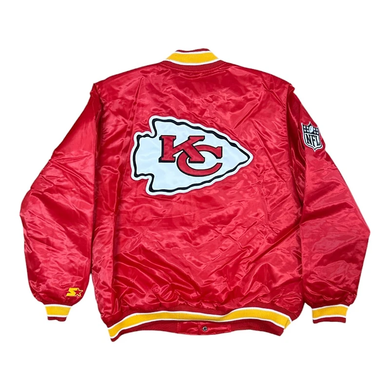 Kansas City Chiefs Red 2024 Pro Image Exclusive GIII Full Snap Satin Starter Jacket