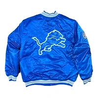 Detroit Lions Blue 2024 Pro Image Exclusive GIII Full Snap Satin Starter Jacket