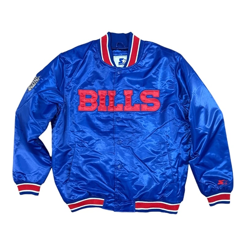 Buffalo Bills Royal Blue 2024 Pro Image Exclusive GIII Full Snap Satin Starter Jacket