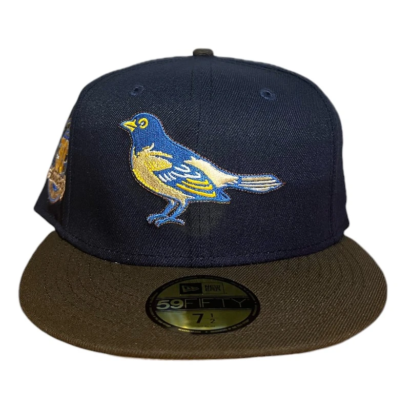 Baltimore Orioles Navy and Walnut Brown 30th Anniversary Patch Gray UV New Era 59FIFTY Fitted Hat
