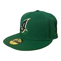 Cleveland Indians Kelly Green Jacobs Field Patch Gray UV New Era 59FIFTY Fitted Hat