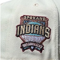 Spokane Indians Chrome and Walnut Brown Patch Gray UV New Era 59FIFTY Fitted Hat