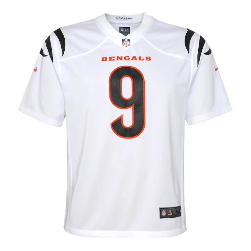 Youth Cincinnati Bengals Joe Burrow White Nike Game Jersey
