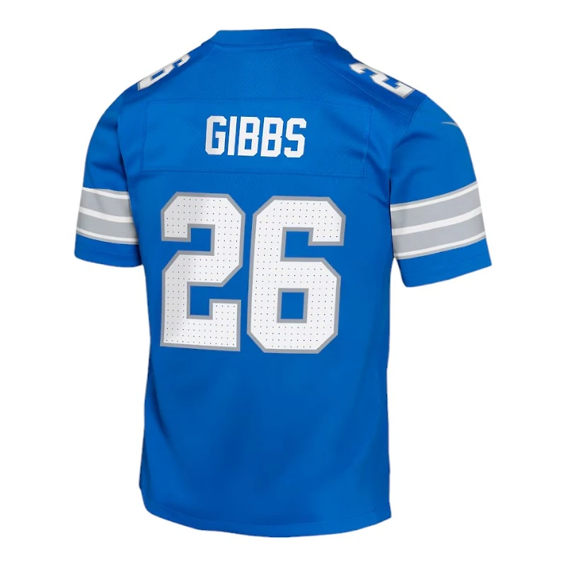 Youth Detroit Lions Jahmyr Gibbs Blue Nike Game Jersey