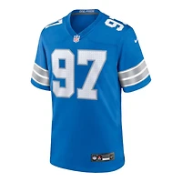 Detroit Lions Aidan Hutchinson Blue Nike Team Game Jersey