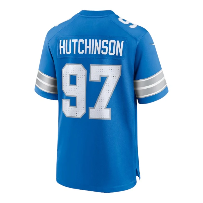 Detroit Lions Aidan Hutchinson Blue Nike Team Game Jersey
