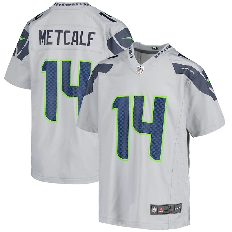 Youth Seattle Seahawks DK Metcalf Gray Nike Game Jersey