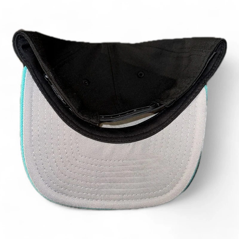 Florida Marlins Black Floral and Teal Inaugural Season Patch Gray UV New Era A-Frame Snapback Hat