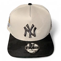 New York Yankees Stone and Black Camo 1999 WS Patch Green UV New Era A-Frame Snapback Hat