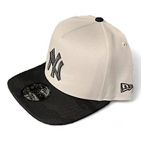 New York Yankees Stone and Black Camo 1999 WS Patch Green UV New Era A-Frame Snapback Hat