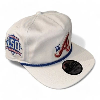 Atlanta Braves Optic White Roper 150th Anni Patch Green UV New Era A-Frame Snapback Hat