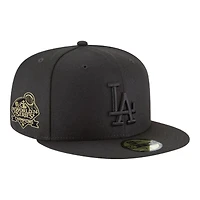 Los Angeles Dodgers Black on with Gold 2024 WS Champions Patch Gray UV New Era 59FIFTY Fitted Hat