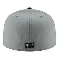 Los Angeles Dodgers Grey and Black 2024 WS Champs Patch Gray UV New Era 59FIFTY Fitted Hat