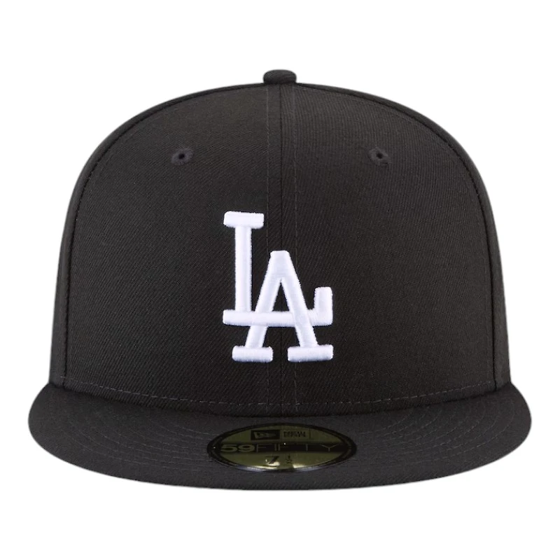 Los Angeles Dodgers Black and White 2024 WS Champs Patch Gray UV New Era 59FIFTY Fitted Hat