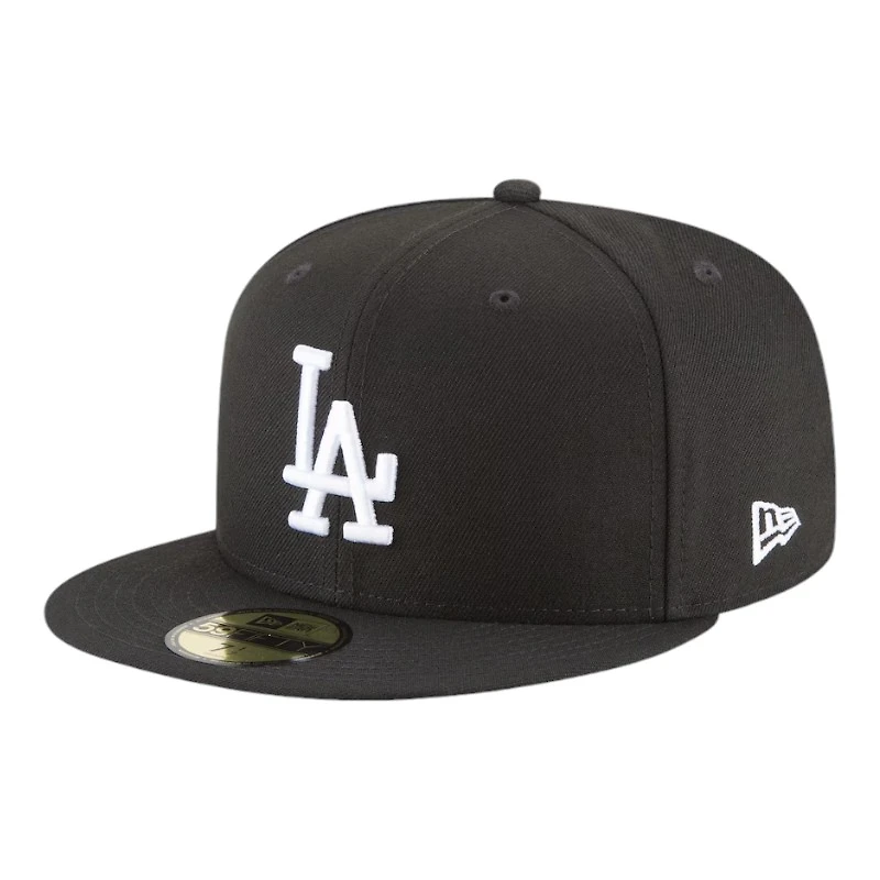 Los Angeles Dodgers Black and White 2024 WS Champs Patch Gray UV New Era 59FIFTY Fitted Hat