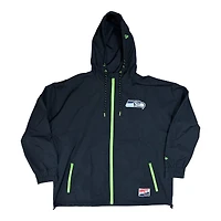 Seattle Seahawks Black Pro Image Exclusive New Era Lightweight Windbreaker Jacket