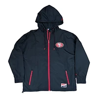 San Francisco 49ers Black Pro Image Exclusive New Era Lightweight Windbreaker Jacket