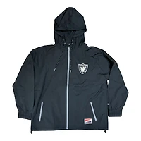 Las Vegas Raiders Black Pro Image Exclusive New Era Lightweight Windbreaker Jacket
