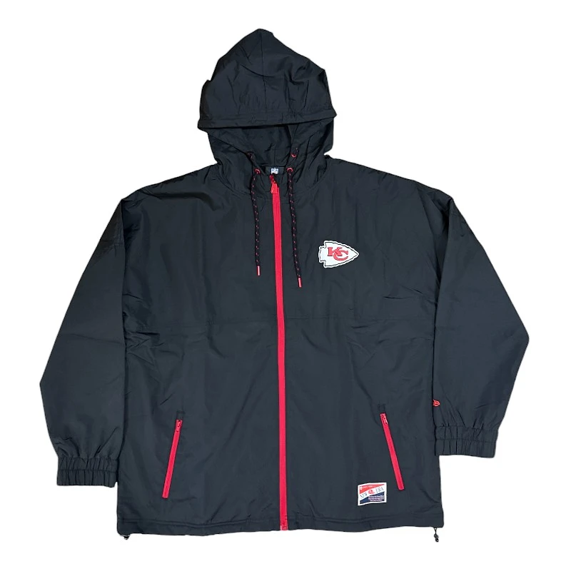 Kansas City Chiefs Black Pro Image Exclusive New Era Lightweight Windbreaker Jacket