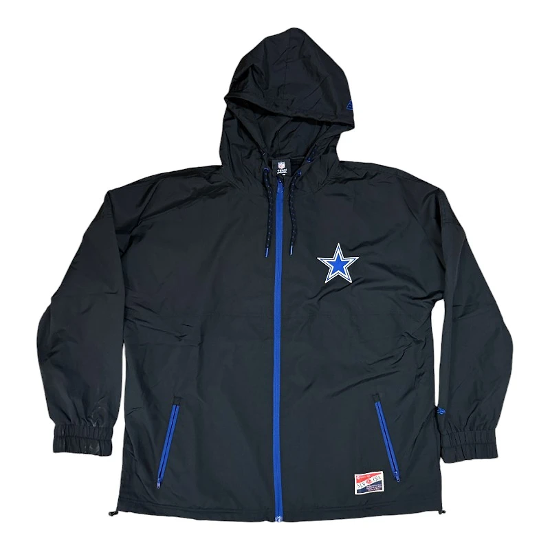 Dallas Cowboys Black Pro Image Exclusive New Era Lightweight Windbreaker Jacket