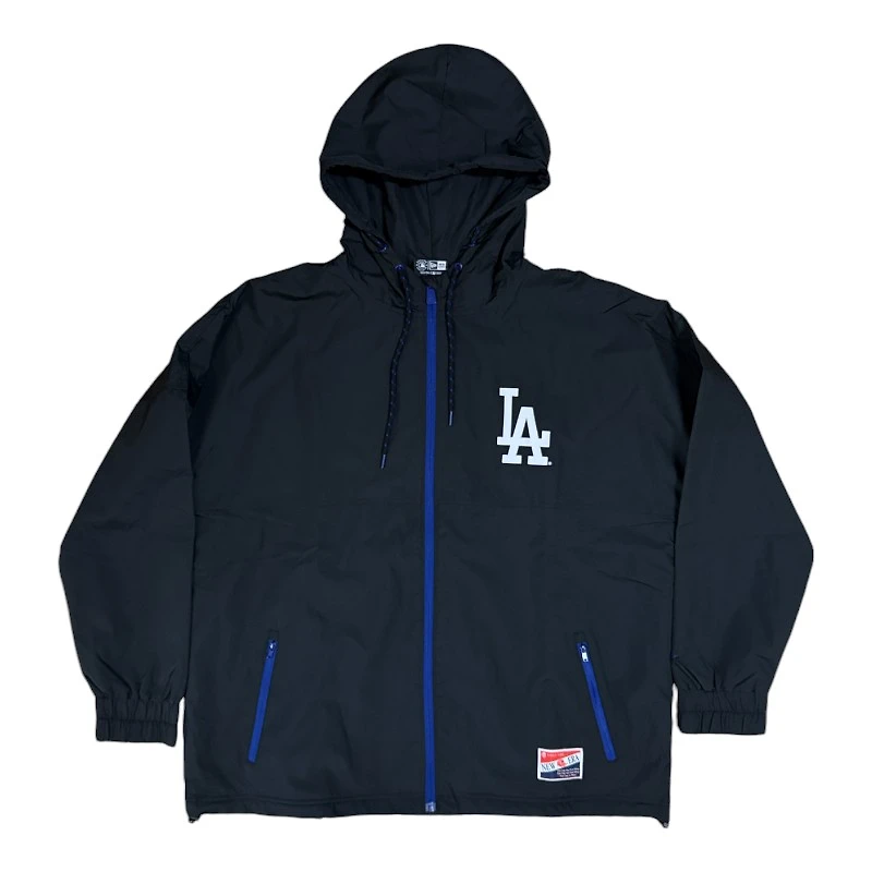 Los Angeles Dodgers Black Pro Image Exclusive New Era Lightweight Windbreaker Jacket