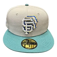 San Francisco Giants Stone and Green "Money on my Mind" 2010 WS Patch Light Blue UV New Era 59FIFTY Fitted Hat