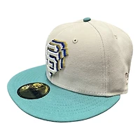 San Francisco Giants Stone and Green "Money on my Mind" 2010 WS Patch Light Blue UV New Era 59FIFTY Fitted Hat