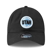 Utah Hockey Club Black Basic Blue Circle Logo NHL New Era 9TWENTY Adjustable Hat