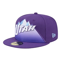 Utah Jazz Purple 2024-25 City Edition NBA New Era 59FIFTY Fitted Hat